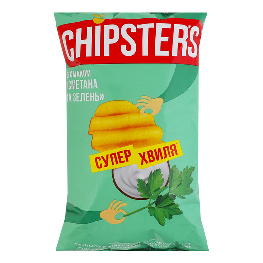 Чипси Сметана та зелень Chipster's 95г