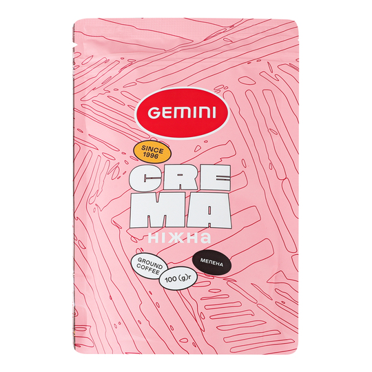 Кава Gemini Crema Ніжна мел. 100г д/п
