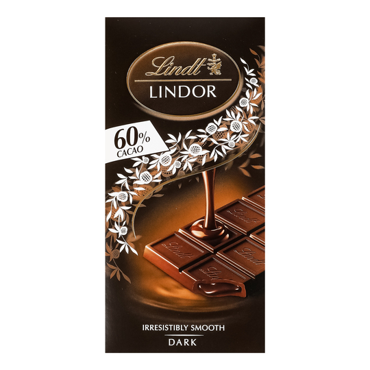 Шоколад Lindt Lindor темний 60% 100г к/у