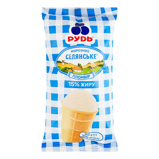 Морозиво пломбір Селянське Рудь 80г
