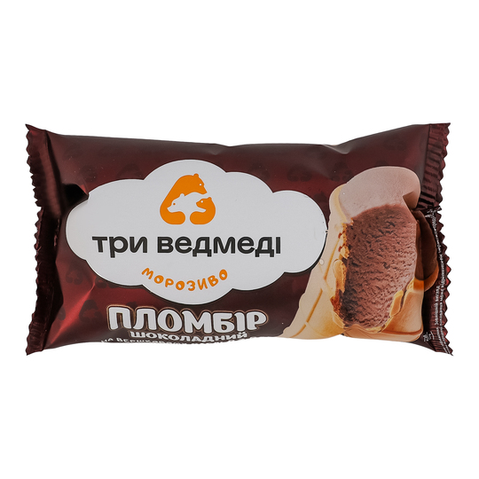 Морозиво плом.шок.ваф.ст.Три Ведмеді 75г