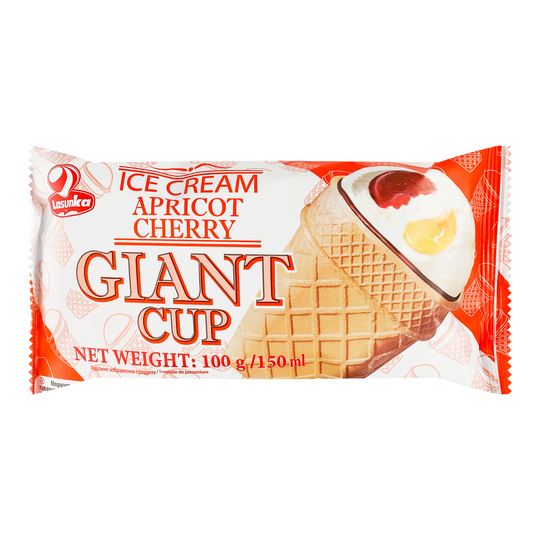 Морозиво GiantCup абр.вишня Ласунка 100г