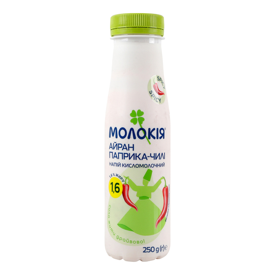Айран 1,6% Молокія паприка-чилі 250г пл.