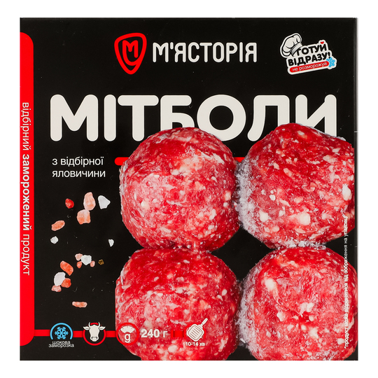 Мітболи з відбір.ялов.М'ясторія зам.240г