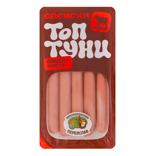 Сосиски Топтун.ял.Укрпромпостач в/с 190г