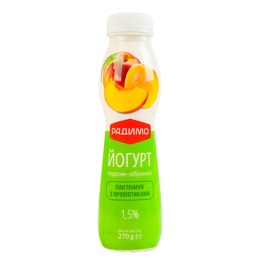 Йогурт 1,5% РадиМо перс.абр. 270г п/пл