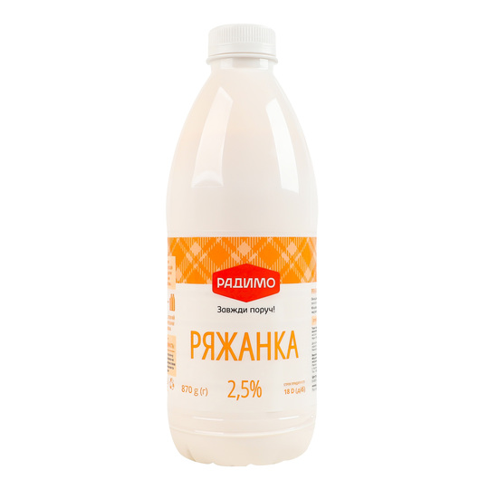 Ряжанка 2,5% РадиМо 870г п/пл