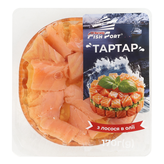 Тартар Fish Port з лосося 0,17кг лоток