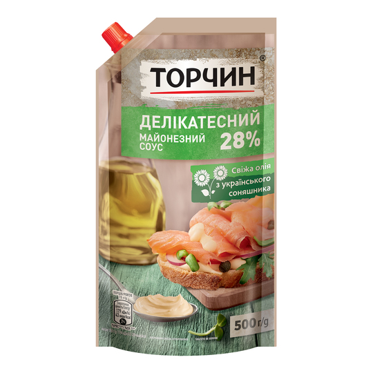 Соус майон. Торчин Делікат. 28% 500г д/п