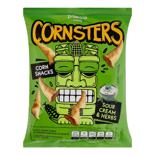 Снеки зі смак.смет.та зел.Cornsters 60г