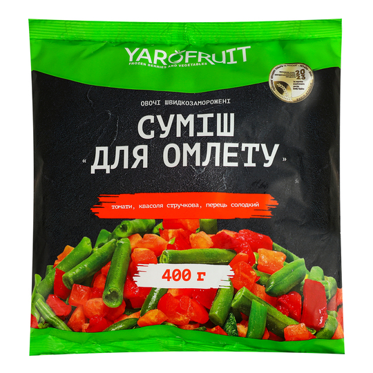 Суміш овочева для омлету Yarofruit400г