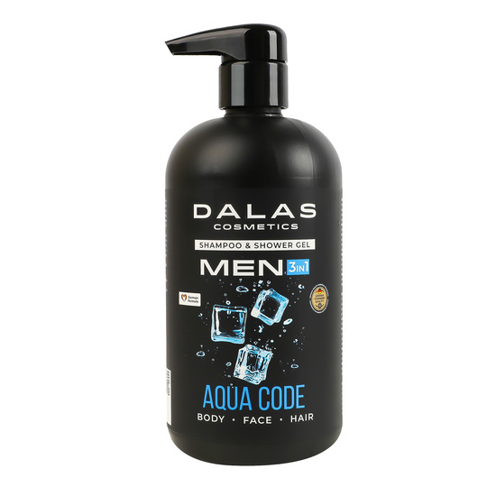 Гель-шампунь д/душ.aqua code Dalas 550мл