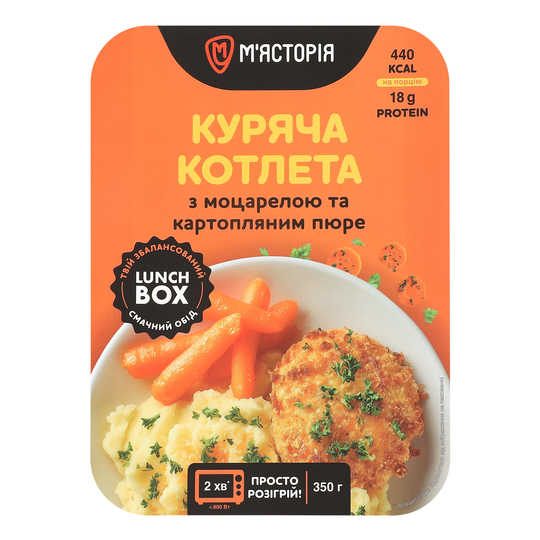 Котлета кур.М'ясторіяМоц.карт.350г лоток