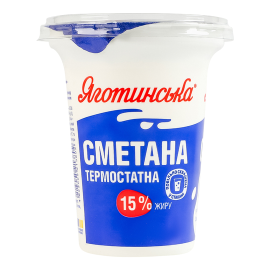 Сметана Яготинська термост. 15% 300г ст