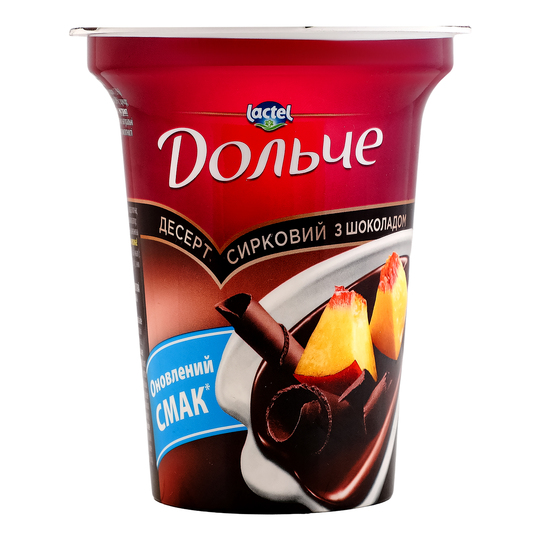 ДесертДольчеПерсик сир.з шок.3.4%280г ст