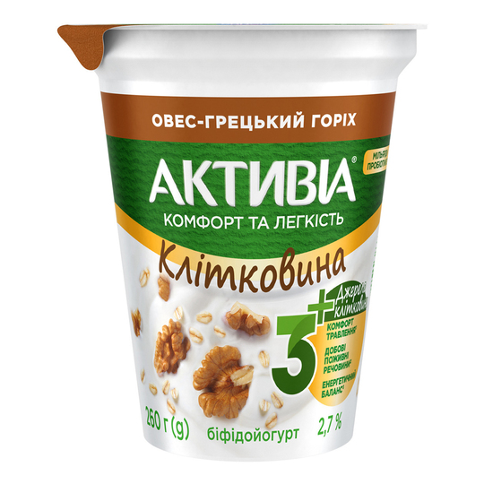 БіфідойогуртАктивіаОвес-грец.2.7%260г ст