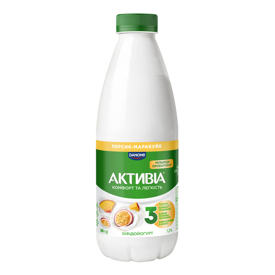 Біфідойогурт Активіа Перс.-мар.800г п/пл