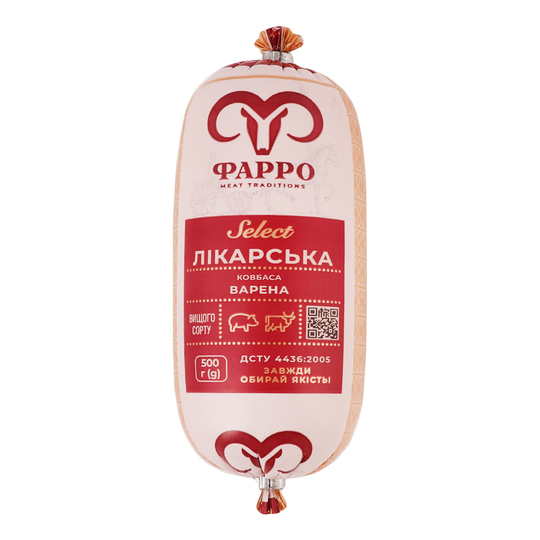 Ковбаса Лікарська вар Фарро в/с п/о 500г