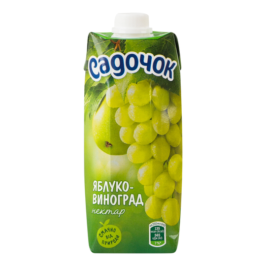Нектар Садочок Виноград,яблуко 0,5л