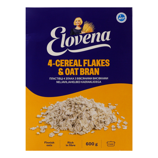 Пластівці сум.4 зер.Elovena вів.вис.600г