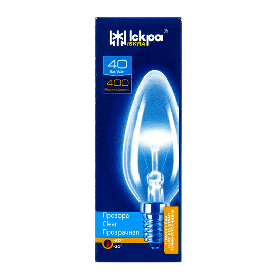 Лампа ЛЗП Іскра пр..В36 230B40ВтЕ14 ТS