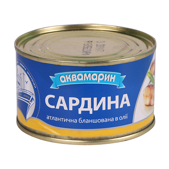 Сардина бланшир.в олії Аквамарин 230г