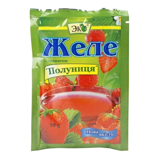 Желе зі смаком полуниці Еко 81г