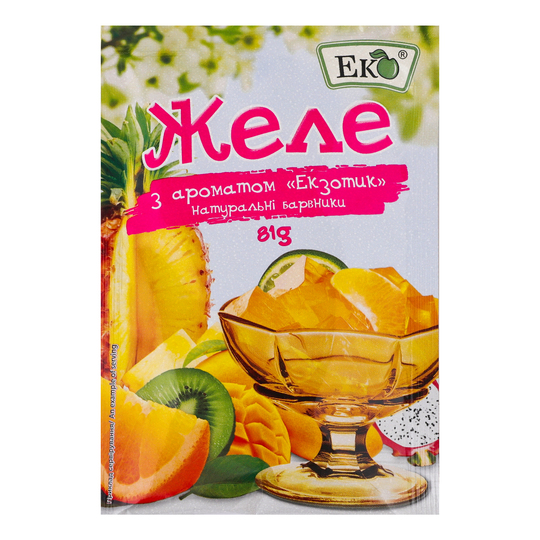 Желе зі смаком екзотик Еко 81г