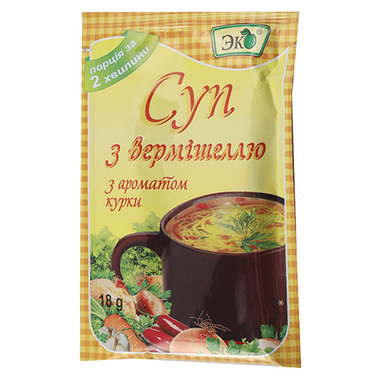 Суп курячий з вермішеллю Еко 18г