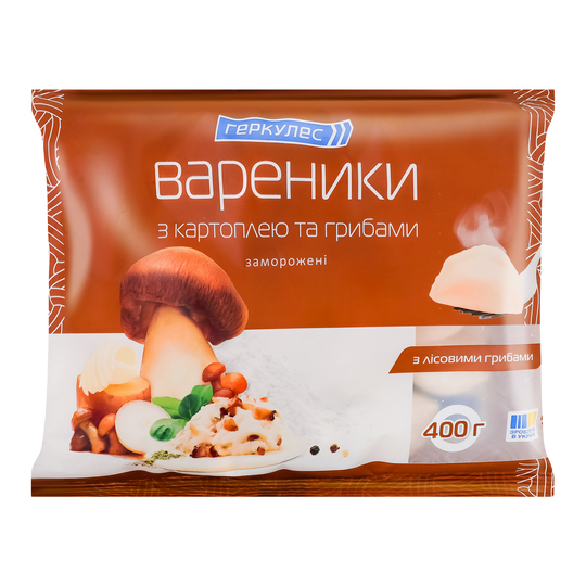 Вареники з картоплею,гриб.Геркулес 400г