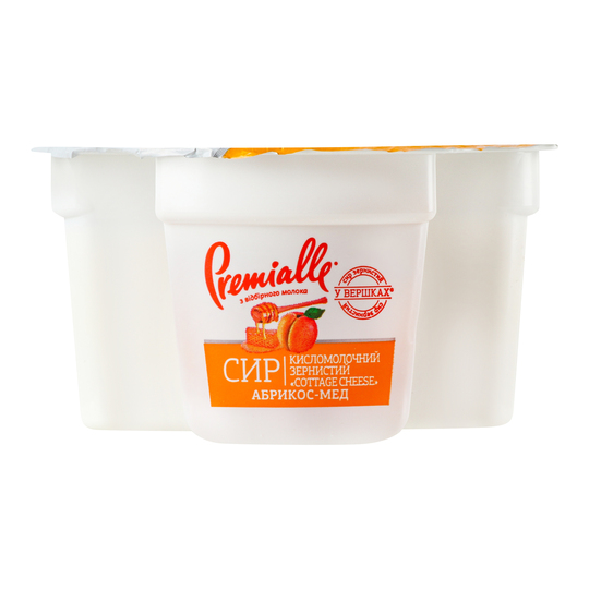 Сир зерн.7% Premialle Абрик.,мед ст.150г