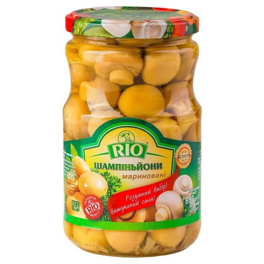 Гриби Печериці мариновані Rio с/б 690г