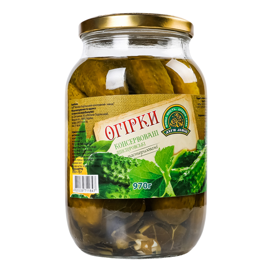 Огірки конс.Дари Ланів 970г