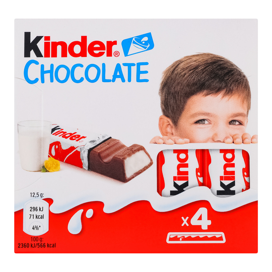 Шоколад мол.Kinder Chocolate 4шт*12,5г
