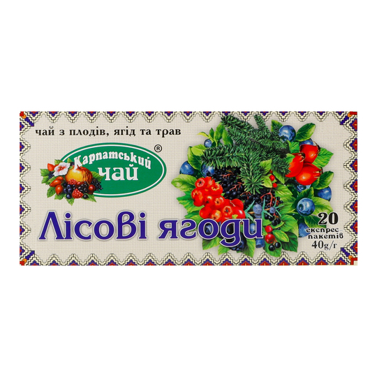 Чай фрук.Ліс.Яг.Карпат.п.б/я 1,5г*20шт