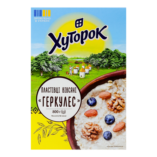 Пластівці вівсяні Екстра Хуторок 800г