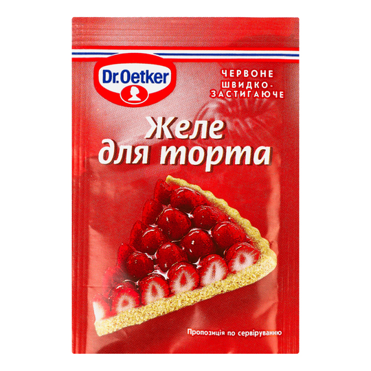 Желе для торту Dr.Oetker червоне 8г