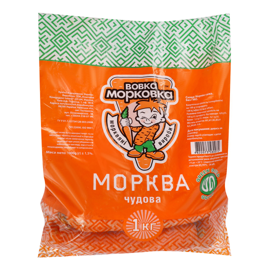 Морква Чудова Вовка-морковка 0,8кг