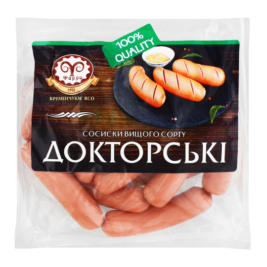 Сосиски Лікарські Фарро в/г п/а ваг