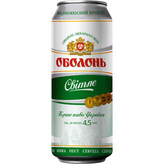 Пиво св.Оболонь 4,5% 0,5л з/б