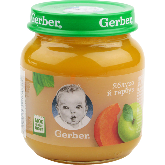 Пюре Gerber яблучне з гарбузом 130г
