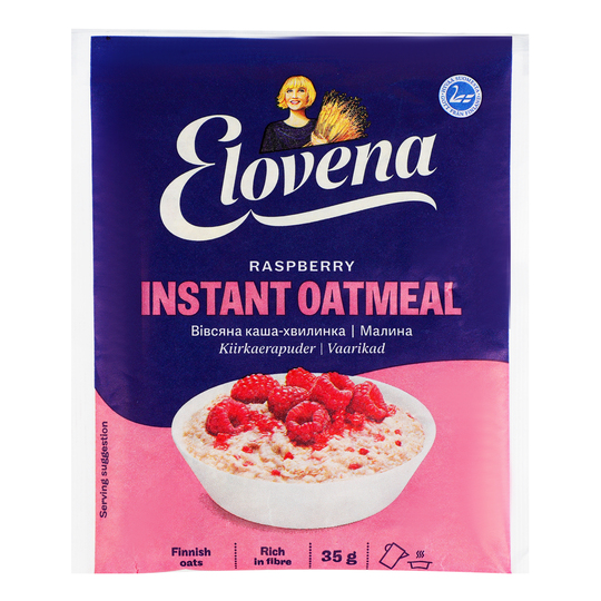 Каша вівсяна Elovena з малиною 35г