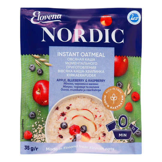 Каша вівс.Elovena з ябл.,чорн.,мал.35г