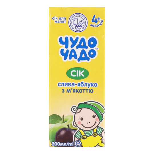 Сік Чудо-Чадо сл.яб.м'як.цук.віт.С 200мл