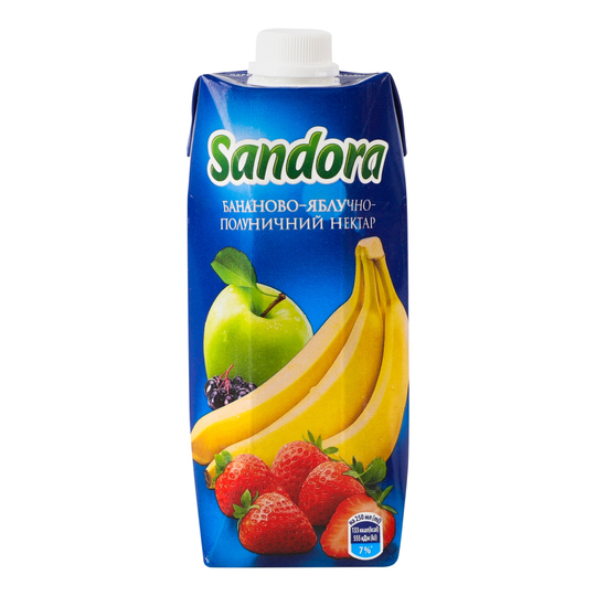 Нектар Sandora Ябл.,банан,полуниця 0,5л