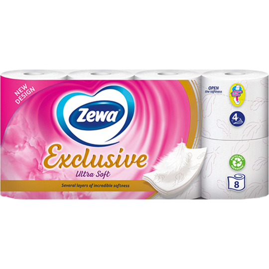 Папір туал.4-х ш.Zewa Soft а.604 8шт
