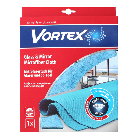 Серветка Vortex з мікрофіб.д/скла,дзер.