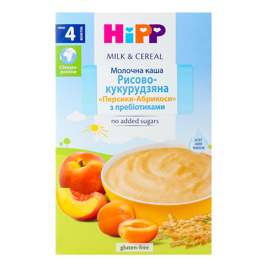 Каша мол.кукур.-рис.Hipp перс.та аб.250г