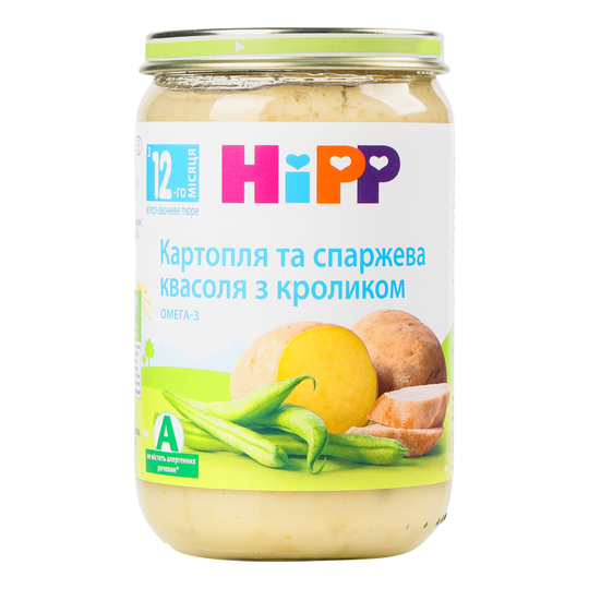 Пюре Hipp м'яс.-ов.крол.картоп.спар.220г
