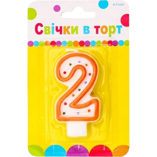 Свічка-цифра 2 Party Favors